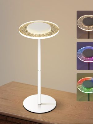 Cordless Table Lamps - Rechargeable RGB Color Changing Bedside Lamp, Portable Battery-Powered Light for Bedroom, Living Room, Restaurant, Game Room, Party Atmosphere