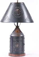 Smokey Black Finish Table Lamp with Shade 25 Inches High