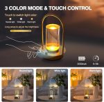 Modern Acrylic LED Table Lamp with Arched Metal Frame-Knob Control,Adjustable Brightness,Tri-Color Light Options, Energy-Efficient,Ideal for Bedroom,Living Room,Office.(Gold)