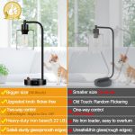 Set of 2 Industrial Table Lamps with 2 USB Port, Fully Stepless Dimmable Bedside Lamps for bedrooms, Nightstand Desk Lamp with Seeded Glass Shade for Reading Living Room Office 2 LED Bulb Included