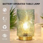 Battery Operated Table Lamp, Cordless Lamps for Home Decor, Battery Powered Nightlight with LED Bulb with Timer, Decorative Lights for Living Room Bedroom Tabletop Entryway Centerpiece Gift(Small LG)