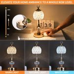 Crystal Cordless Table Lamp LED Touch Lamp, Built-in 5200 mAh Battery, Wireless USB Charging - Adjustable Light 3 Colors Light Source - Suitable,Bar,Restaurant,Room,Living Room,Outdoor