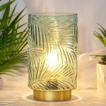 Battery Operated Table Lamp, Cordless Lamps for Home Decor, Battery Powered Nightlight with LED Bulb with Timer, Decorative Lights for Living Room Bedroom Tabletop Entryway Centerpiece Gift(Small LG)