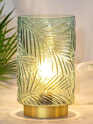 Battery Operated Table Lamp, Cordless Lamps for Home Decor, Battery Powered Nightlight with LED Bulb with Timer, Decorative Lights for Living Room Bedroom Tabletop Entryway Centerpiece Gift(Small LG)