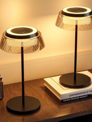 Table Lamp Set of 2 Rechargeable Cordless Desk Lamp 5500mAh Battery Operated Waterproof Portable USBC LED Nightstand Lamp 3 Color Dimmable Touch Night Light for Bedroom Restaurant Party Outdoor